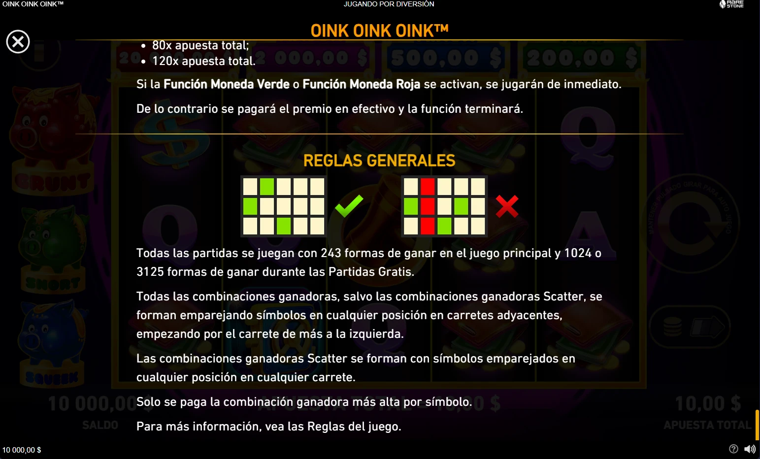 Esquema de las 243 formas de ganar